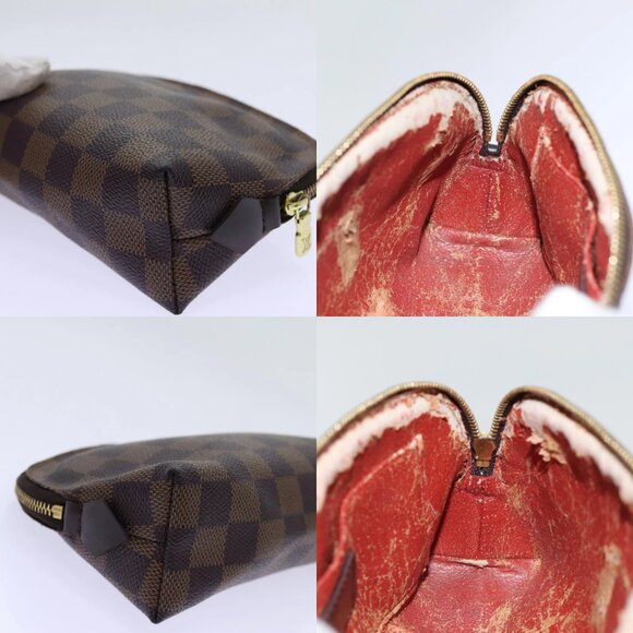 LOUIS VUITTON Damier Ebene Pochette Cosmetic PM Pouch N47516 LV Auth 69835 - Picture 15 of 15